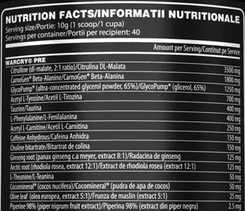 Genius Nutrition WarCry Pre-Workout Предтренировъчен Азотен Бустър - 400 грама, 40 дози