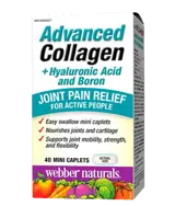 Webber Naturals Advanced Collagen + Hyaluronic Acid and Boron Колаген + Хиалуронова Киселина и Бор - 40 мини каплети, 40 дози