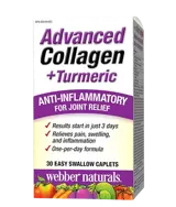 Webber Naturals Advanced Collagen + Turmeric Колаген и Куркума за Здравето на Ставите - 30 мини каплети, 30 дози