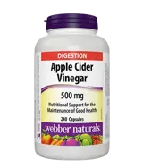 Webber Naturals Apple Cider Vinegar 500 мг Ябълков оцет - 240 капсули, 240 дози