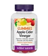 Webber Naturals Apple Cider Vinegar Gummies Ябълков Оцет Гъмис Антиоксидантна Защита и Бърз Метаболизъм - 90 желирани таблетки, 90 дози
