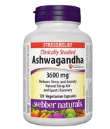 Webber Naturals Ashwaganda 300 мг Ашваганда - 120 веге капсули, 120 дози