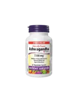Webber Naturals Ashwagnadha 7200 мг as KSM-66Релакс на Нервната Система Ашваганда - 60 веге капсули, 60 дози