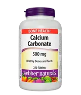 Webber Naturals Calcium Carbonate 500 мг Калций Карбонат - 250 таблетки, 250 дози