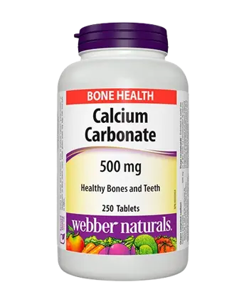 Webber Naturals Calcium Carbonate 500 мг Калций Карбонат - 250 таблетки, 250 дози