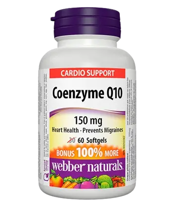 Webber Naturals Coenzyme Q10 150 мг Коензим Q10 - 60 софтгел капсули, 60 дози