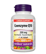 Webber Naturals Coenzyme Q10 200 мг Коензим Q10 - 60 гел капсули, 60 дози