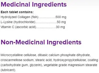 Webber Naturals Collagen with Lysine and Vitamin C Колаген 500 мг с Лизин и Витамин С - 120 таблетки, 120 дози