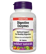 Webber Naturals Digestive Enzymes for Proteins & Carbohydrates Храносмилателни ензими - 90 таблетки, 90 дози