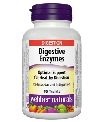 Webber Naturals Digestive Enzymes for Proteins & Carbohydrates Храносмилателни ензими - 90 таблетки, 90 дози