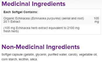 Webber Naturals Echinacea Triple Standardized 2100 мг Имунитет Ехинацея (Тройно Стандартизиран Екстракт) - 90 софтгел капсули, 90 дози