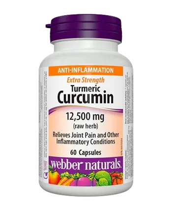 Webber Naturals Extra Strength Turmeric Curcumin 500 мг Куркума (Куркумин) - 60 капсули, 60 дози