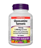 Webber Naturals Glucosamine Turmeric Глюкозамин Сулфат + Kуркума Здрави Стави - 120 таблетки, 120 дози