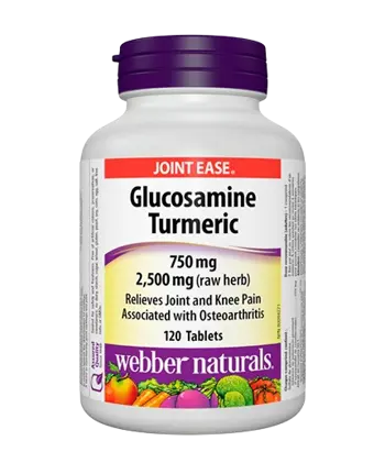 Webber Naturals Glucosamine Turmeric Глюкозамин Сулфат + Kуркума Здрави Стави - 120 таблетки, 120 дози