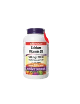 Webber Naturals Калций 500 мг + Витамин D3 200 IU За Здрави Кости и Зъби - 275 таблетки, 275 дози