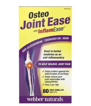 Webber Naturals Кости и Стави Остео Джойнт Osteo Joint Ease - 80 каплети, 40 дози