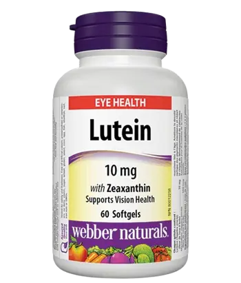 Webber Naturals Lutein with Zeaxanthin 10 мг Добро Зрение Лутеин и Зеаксантин - 60 софтгел капсули, 60 дози