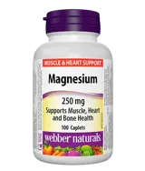 Webber Naturals Magnesium 250 мг Магнезий Оксид, Малат и Глицерофосфат