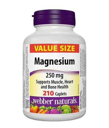 Webber Naturals Magnesium 250 мг Магнезий Оксид, Малат и Глицерофосфат