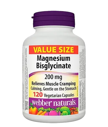 Webber Naturals Magnesium Bisglycinate 200 мг Магнезий (бисглицинат) Високоусвоим