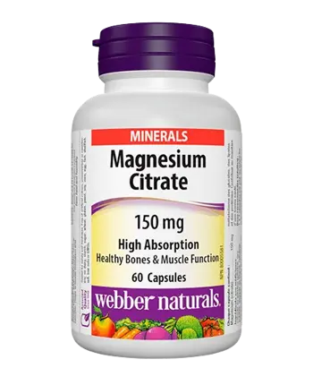 Webber Naturals Magnesium Citrate High Absorption 150 мг Магнезий Цитрат с Висока Абсорбция