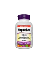 Webber Naturals Magnesium Enhanced Absorption 500 мг Магнезий - 60 таблетки с оптимална абсорбция, 60 дози