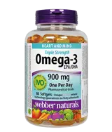 Webber Naturals Omega-3 Triple Strenght 900 мг Омега-3 - 80 софтгел капсули, 80 дози