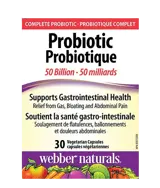 Webber Naturals Probiotic 50 Billion Active Probiotics Пробиотик 50 млрд. Активни Пробиотици Probiotic 50 Billion 10 щама - 30 веге капсули, 30 дози
