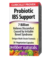 Webber Naturals Probiotic IBS Support 7 billion Пробиотик При Раздразнено Дебело Черво 7 млрд. Активни Пробиотици - 30 веге капсули, 30 дози