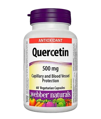 Webber Naturals Quercetin 500 мг Кверцетин - 60 веге капсули, 60 дози