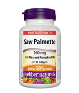 Webber Naturals Saw Palmetto With Flax And Pumpkin Oils Сао Палметто (с ленено и тиквено масло) - 90 софтгел капсули, 90 дози