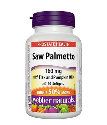 Webber Naturals Saw Palmetto With Flax And Pumpkin Oils Сао Палметто (с ленено и тиквено масло) - 90 софтгел капсули, 90 дози