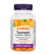 Webber Naturals Turmeric Curcumin Gummies Куркума - 120 желирани таблетки с вкус на портокал, 120 дози