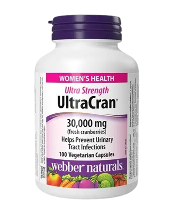 Webber Naturals Ultra Strength UltraCran 30000 мг Уринарен Тракт Червена Боровинка - 100 веге капсули, 100 дози
