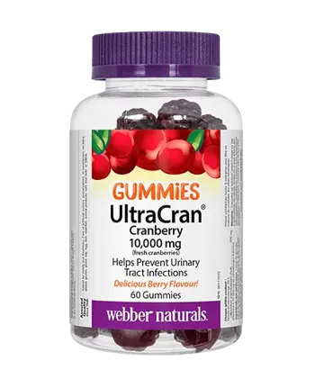 Webber Naturals UltraCran 10000 мг Fresh Cranberries Червена Боровинка Гъми - 60 желирани таблетки, 60 дози
