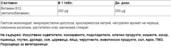 Webber Naturals Vitamin B12 250 мкг Methylcobalamin Витамин В12 Метилкобаламин - 200 сублингвални таблетки, 200 дози