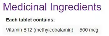 Webber Naturals Vitamin B12 500 мг Енергия, Нервна Система, Мозъчна Функция Витамин В12 - 120 сублингвални таблетки, 120 дози