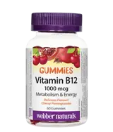 Webber Naturals Vitamin B12 Gummies Витамин В12 1000 µg При Анемия и в Подкрепа на Нервната Система - 60 желирани таблетки, 60 дози