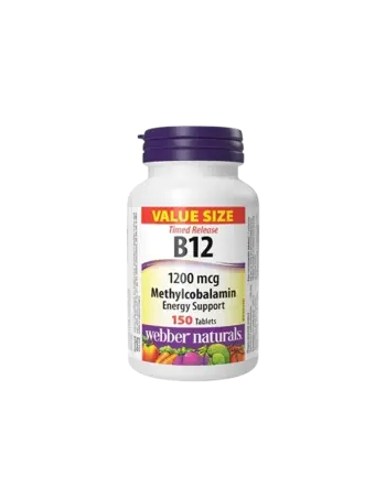 Webber Naturals Vitamin B12 Methylcobalamin 1200 мкг Timed Release Нервна Система и Енергия