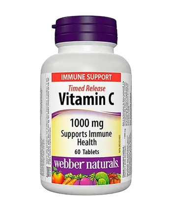 Webber Naturals Vitamin C 1000 мг Timed Release Витамин С - 60 таблетки, 60 дози