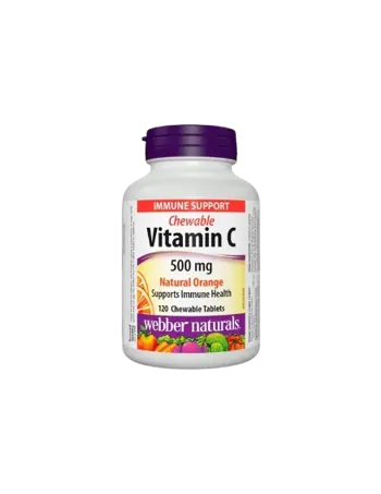 Webber Naturals Vitamin C 500 мг Chewable Витамин С Дъвчащи Таблетки