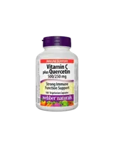 Webber Naturals Vitamin C 500 мг plus Quercetin 250 мг Витамин С + Кверцетин - 100 веге капсули, 100 дози