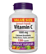 Webber Naturals Vitamin C Calcium Ascorbate 1000 мг Витамин С (калциев аскорбат) - 120 капсули, 120 дози