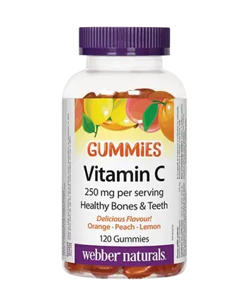 Webber Naturals Vitamin C Gummies 125 мг Витамин С Желирани Таблетки - 120 желирани таблетки, 120 дози