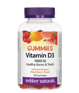 Webber Naturals Vitamin D3 Gummies 1000 IU Витамин D3 - 90 желирани таблетки, 90 дози