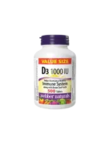 Webber Naturals Здрави Кости и Силен Имунитет Витамин D3 1000 IU - 500 таблетки, 500 дози