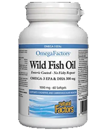 Natural Factors Wild Fish Oil Омега-3 от дива риба х 60 гел капсули