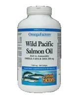 Natural Factors Wild Pacific Salmon Oil Масло от дива тихоокеанска сьомга 180 Гел капсули
