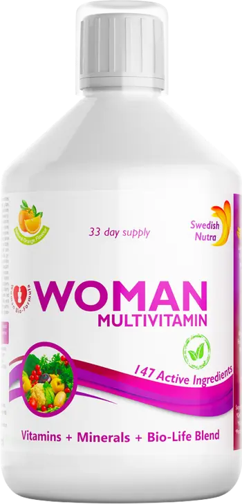 Swedish Nutra Woman Multivitamin Vitamins + Minerals + Bio-Life Blend Мултивитамини за жени