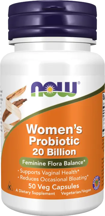 NOW Foods Women's Probiotic 20 Billion Дамски Пробиотик с 20 Милиарда Здравословни Бактерии - 50 веге капсули, 50 дози